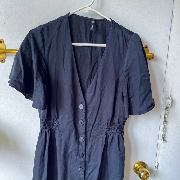 Button Down Black Zara Dress Size M - Picture 4 of 6